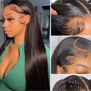 13x4 HD Transparent Lace Front Human Hair Wigs Pre Plucked